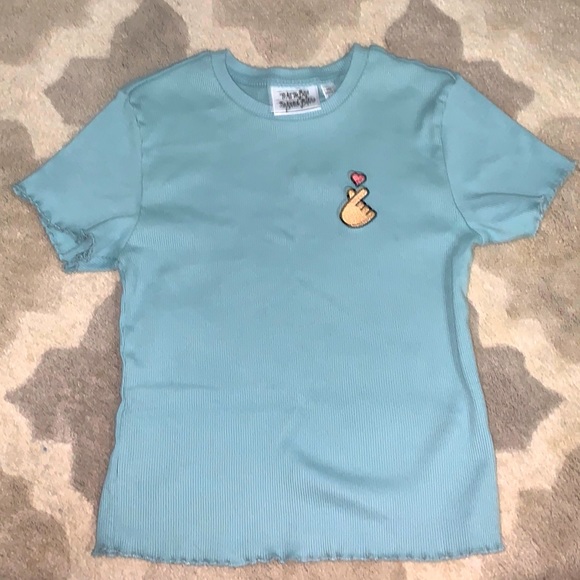 NWT Baby Doll Ribbed Tee 🫰🏼 Adult XS - Picture 1 of 6